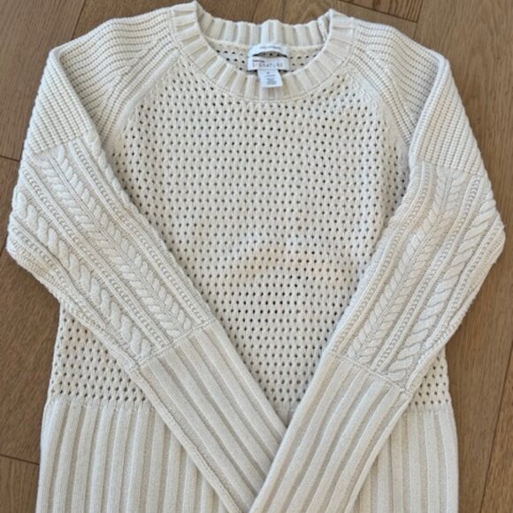 Woman's Nordstrom 100% Cashmere Sweater - Cream color  size M - Picture 4 of 5